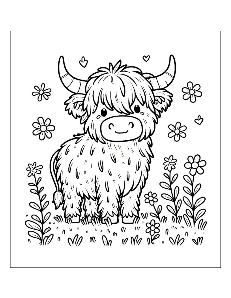 Free printable cow coloring pages