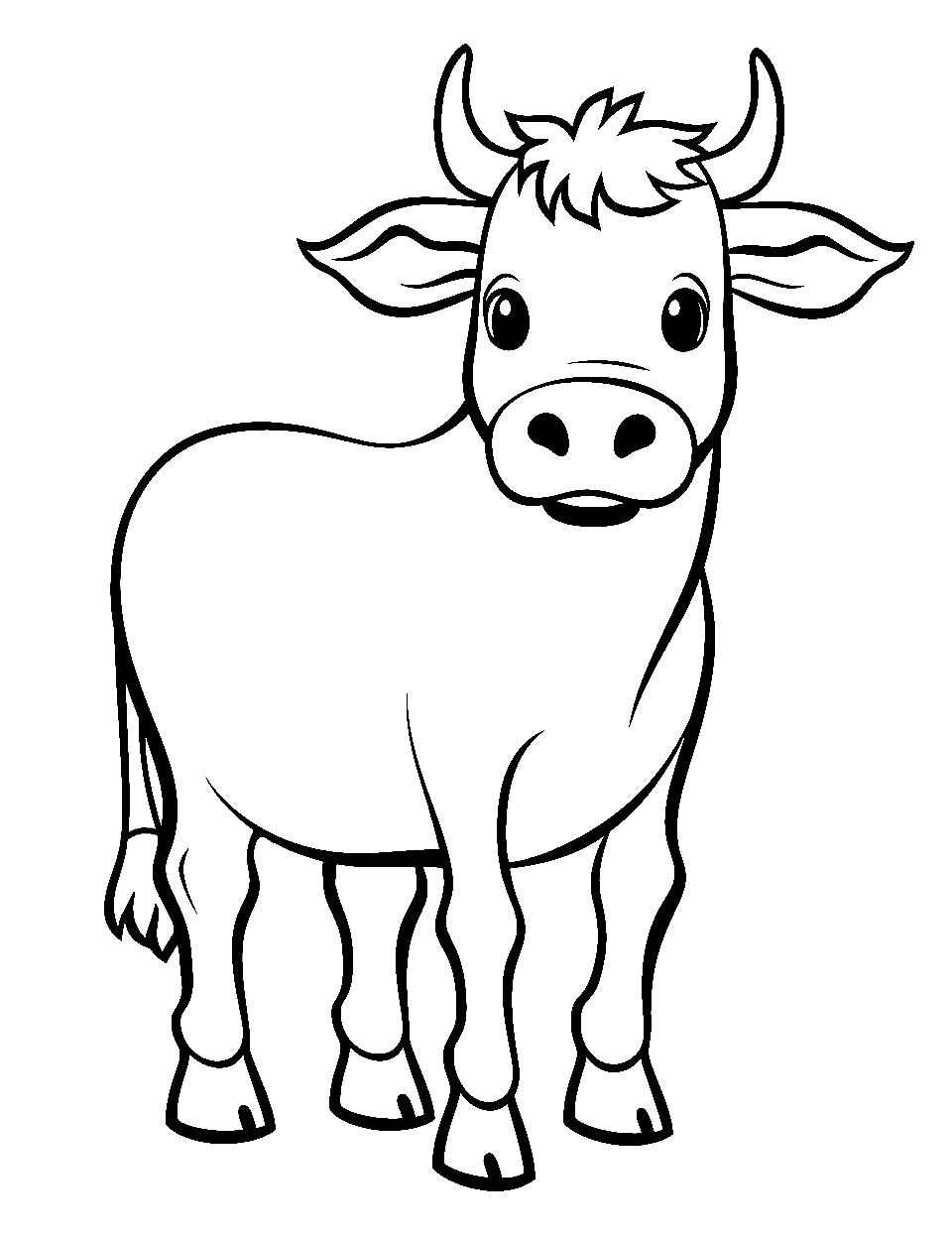 Cow coloring pages free printable sheets