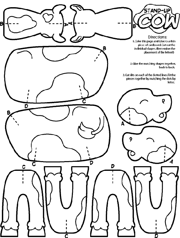 Cow coloring page