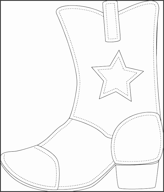 Cowboy boot cake template printable