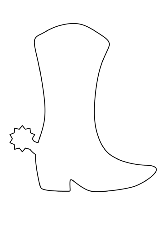 Free printable cowboy boot template