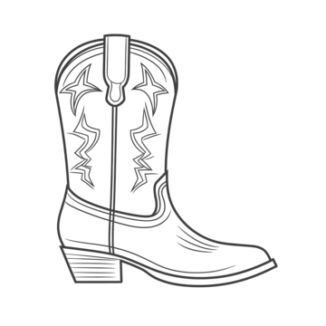 Cowboy boots coloring pages free printables outline sketch drawing vector cow drawing wing drawing cowboy drawing png and vector with transparent background for free download