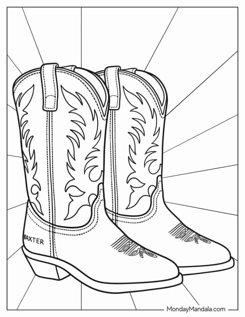 Shoe coloring pages free pdf printables