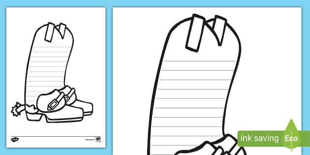 Cowboy boot writing template teacher made