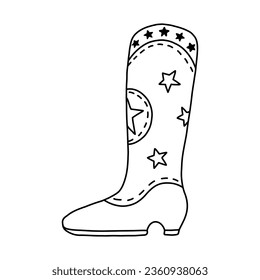 Thousand cowboy boot outline royalty