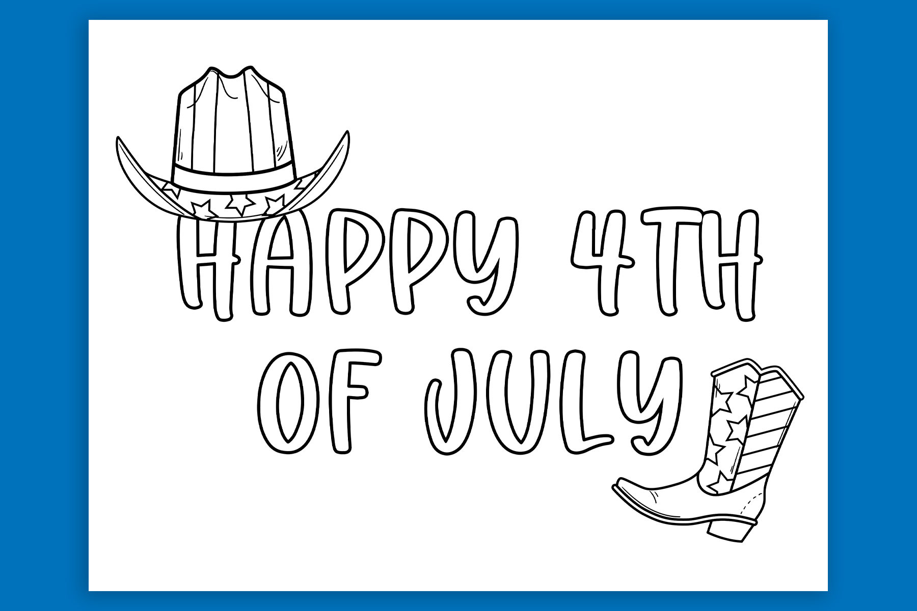 Th of july loring pages free printables instant download