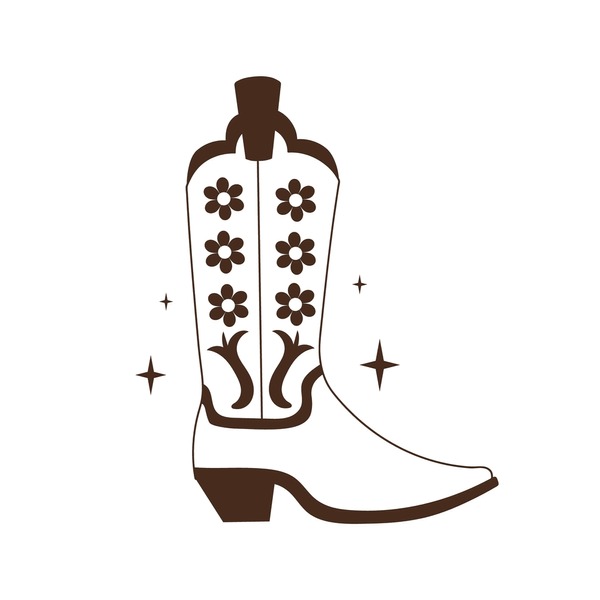 Thousand cowboy boot outline royalty