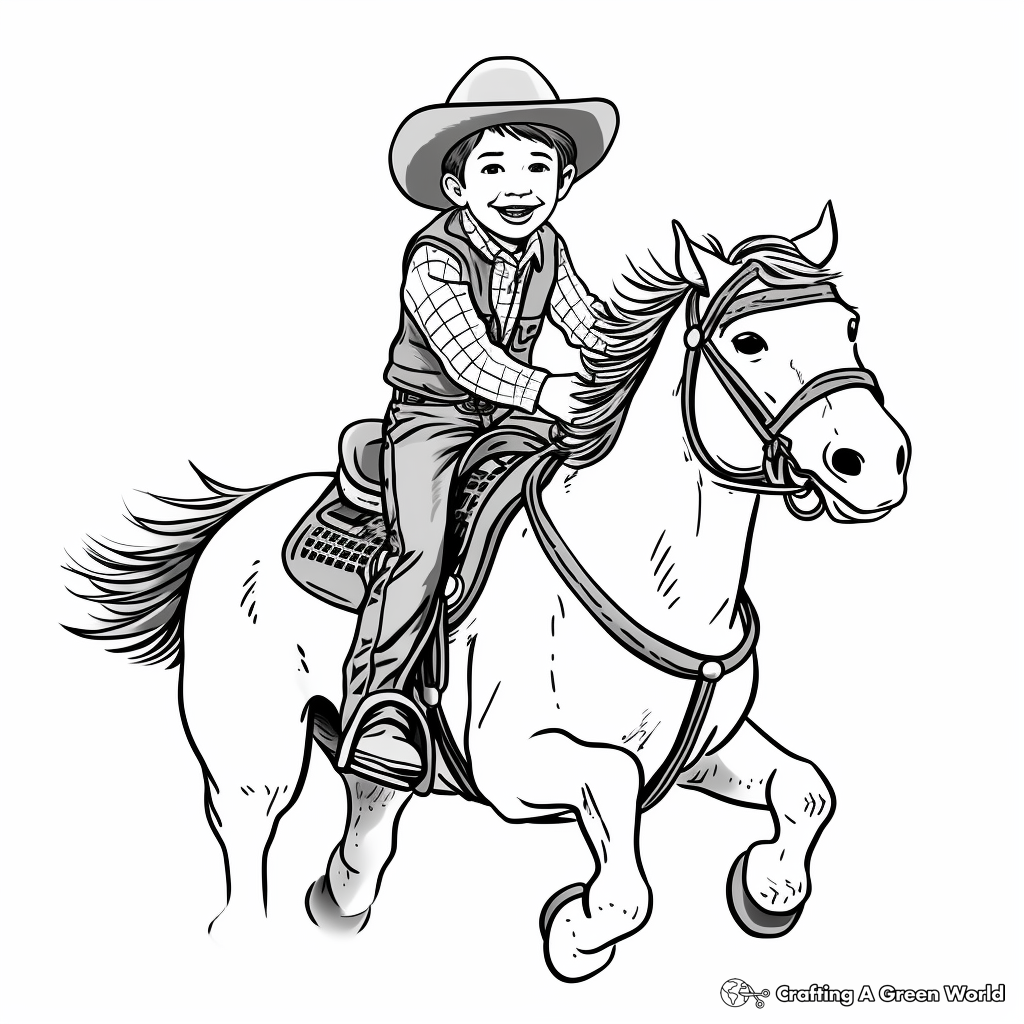 Bull riding coloring pages