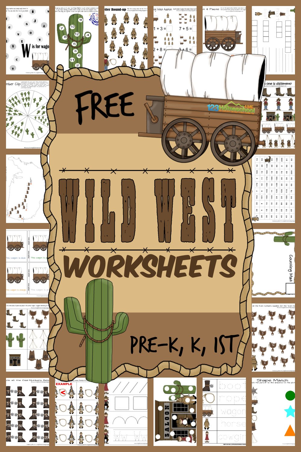 Ð free printable wild west worksheets for kids