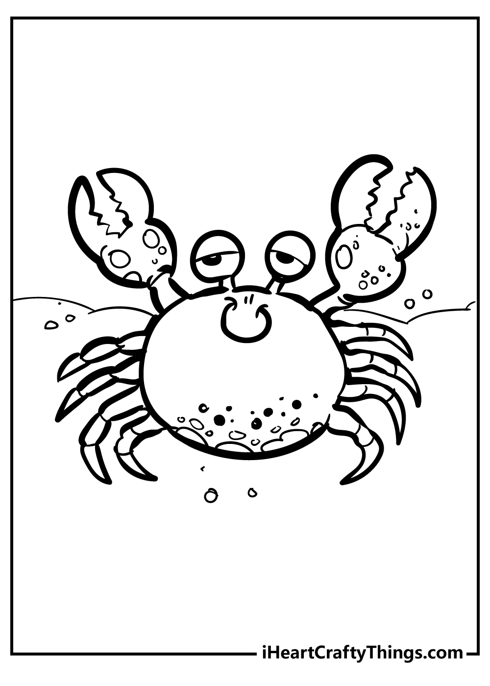 Crab coloring pages free printables