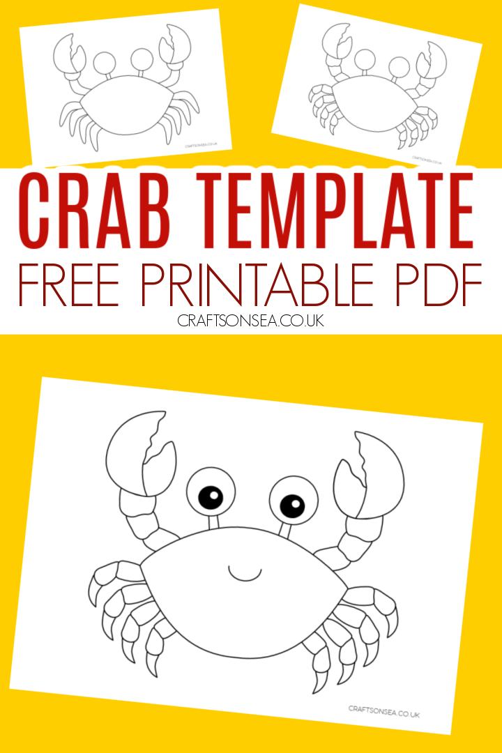 Crab template free printable pdf