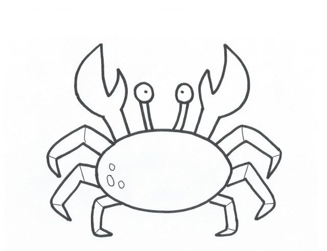Exclusive image of crab coloring pages