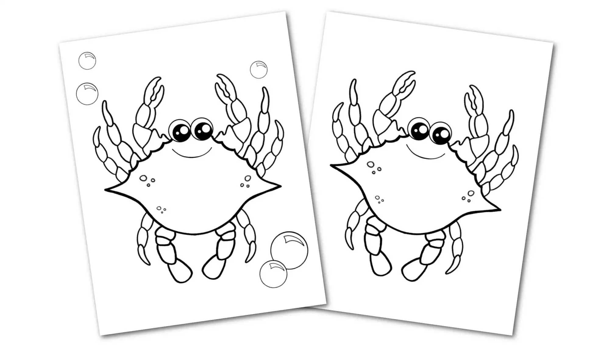 Free printable blue crab coloring page â simple mom project