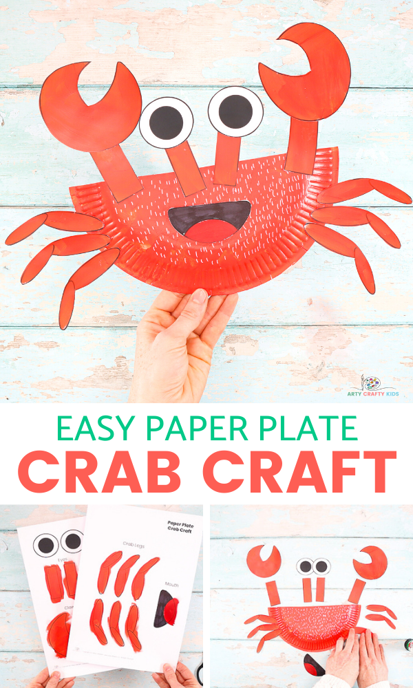 Paper plate crab craft