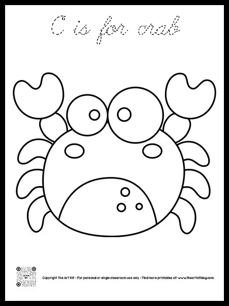 Color by number crab coloring page free â the art kit