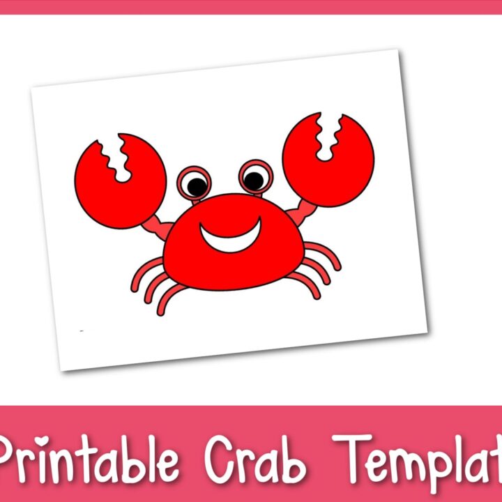 Cute easy crab craft template free template