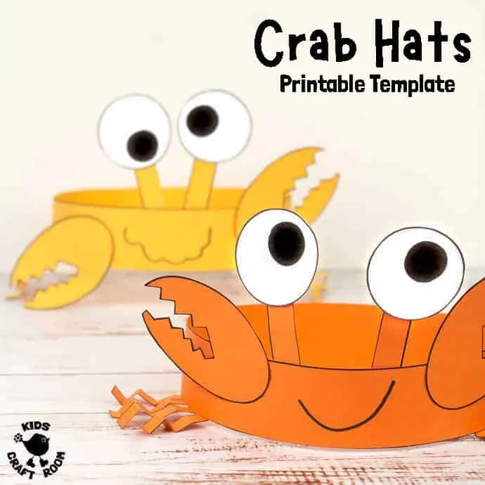 Cute and fun crab hat craft for kids