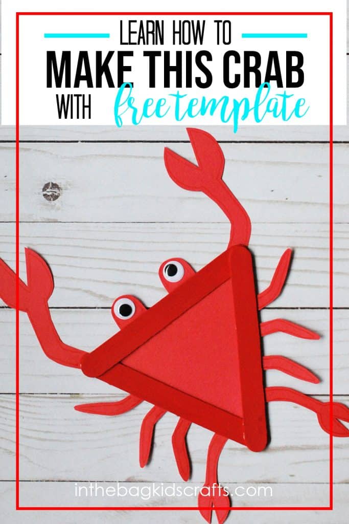 Crab craft for kids with free printable template â in the bag kids crafts