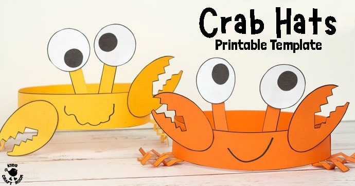 Cute and fun crab hat craft for kids