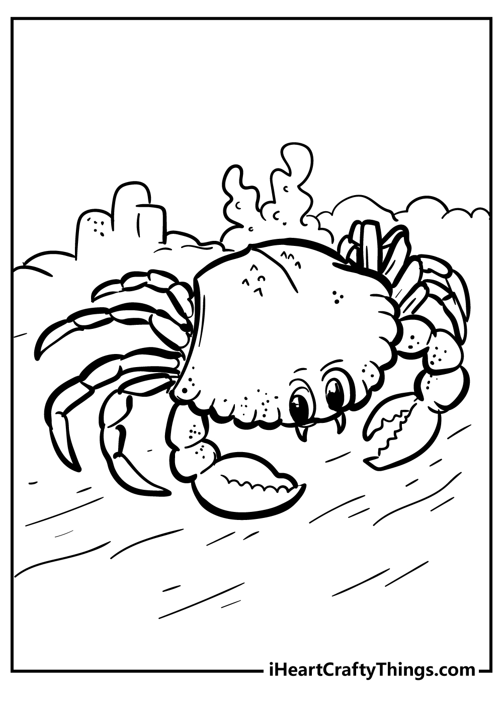 Crab coloring pages free printables