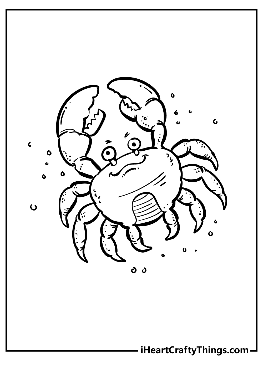 Crab coloring pages free printables