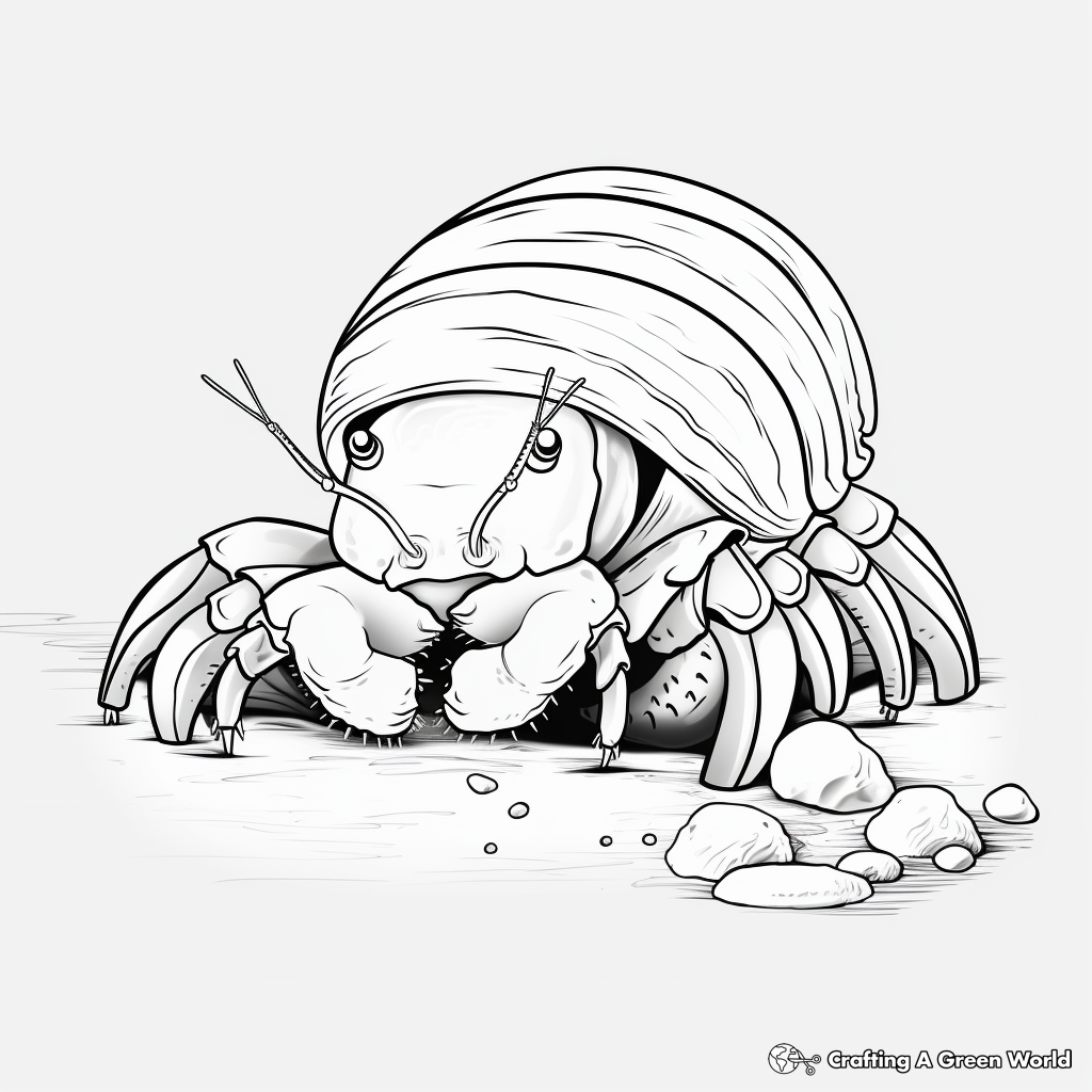 Hermit crab coloring pages