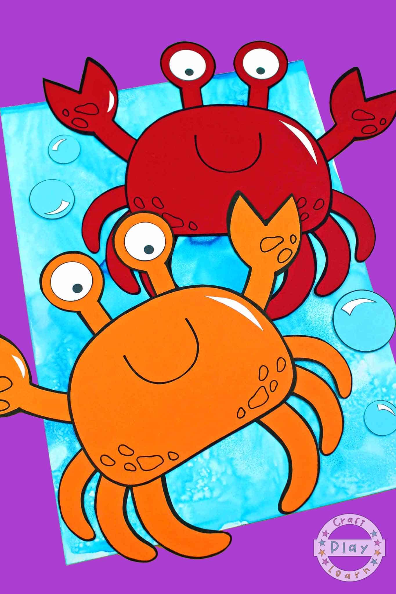 Fun crab craft for kids preschoolers