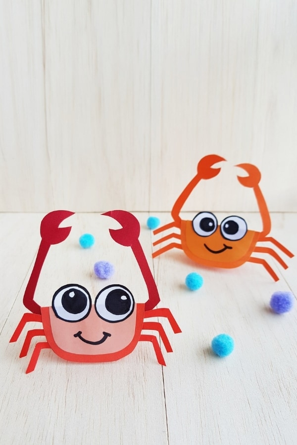 Super cute crab craft for kids