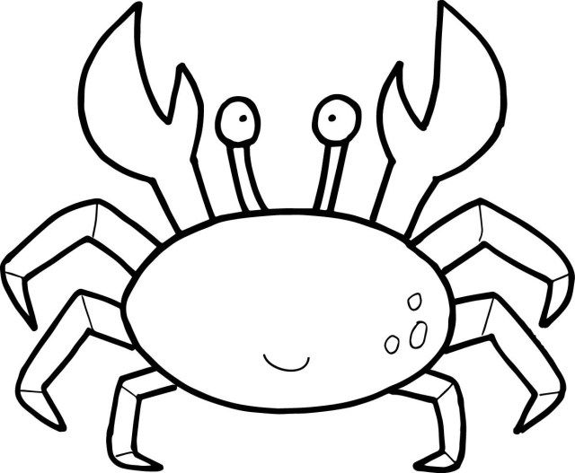 Exclusive image of crab coloring pages