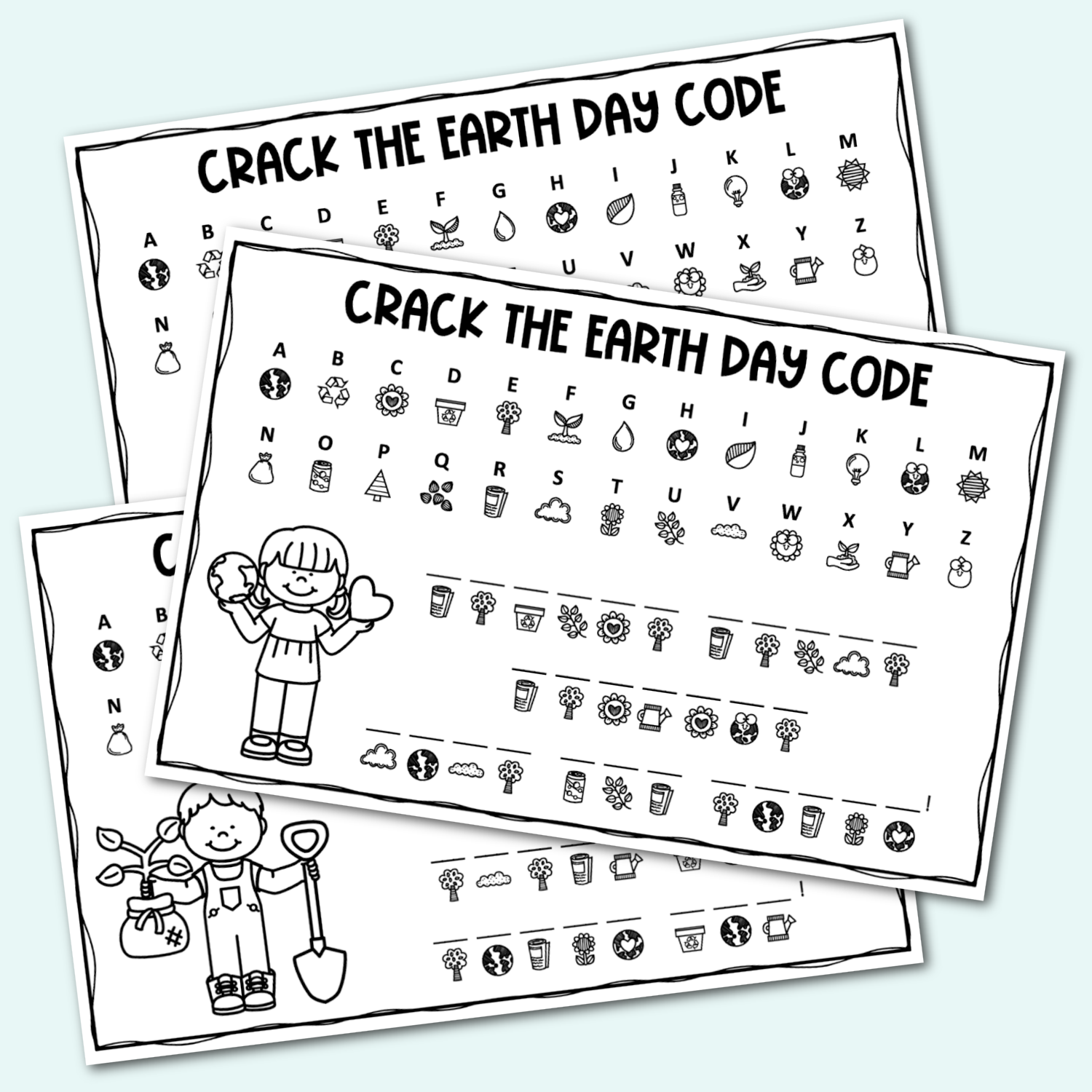 Crack the code earth day activity