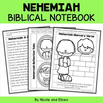 Nehemiah bible lessons notebook by nikki and nacho tpt
