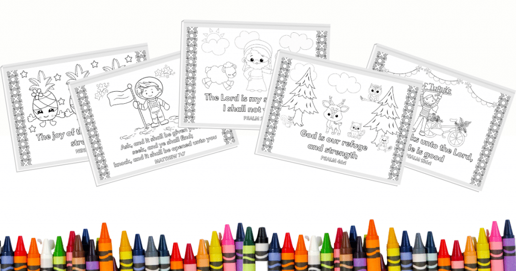 Bible verse memory coloring pages for kids