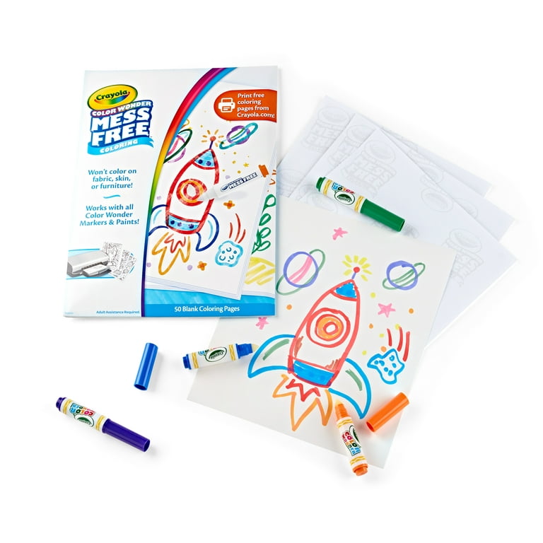 Crayola color wonder mess free coloring blank coloring pages printable page refill set child