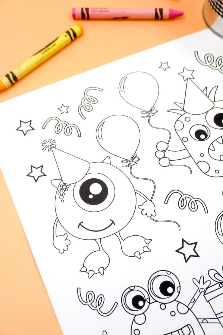 Monster coloring pages free printables