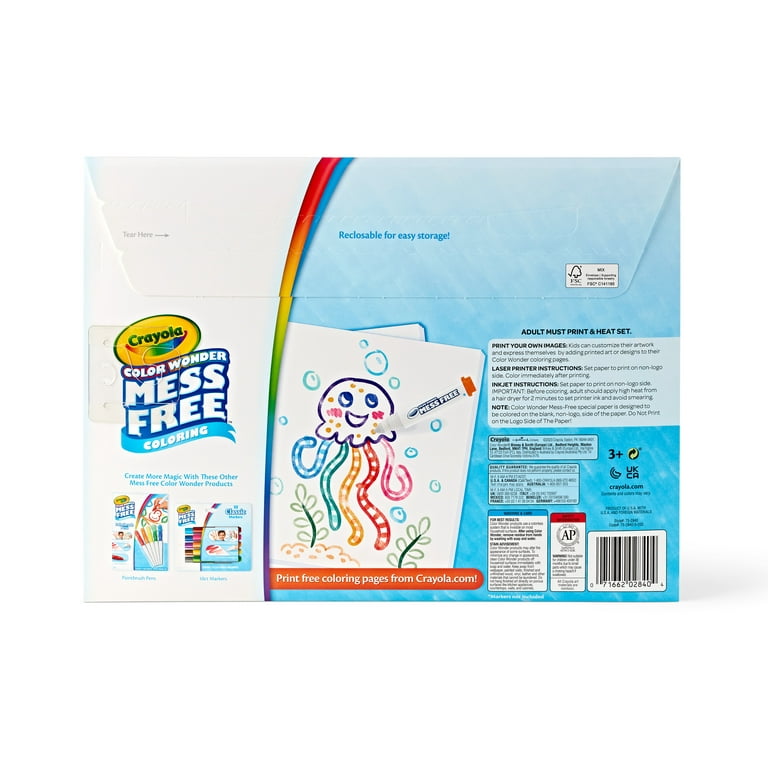 Crayola color wonder mess free coloring blank coloring pages printable page refill set child