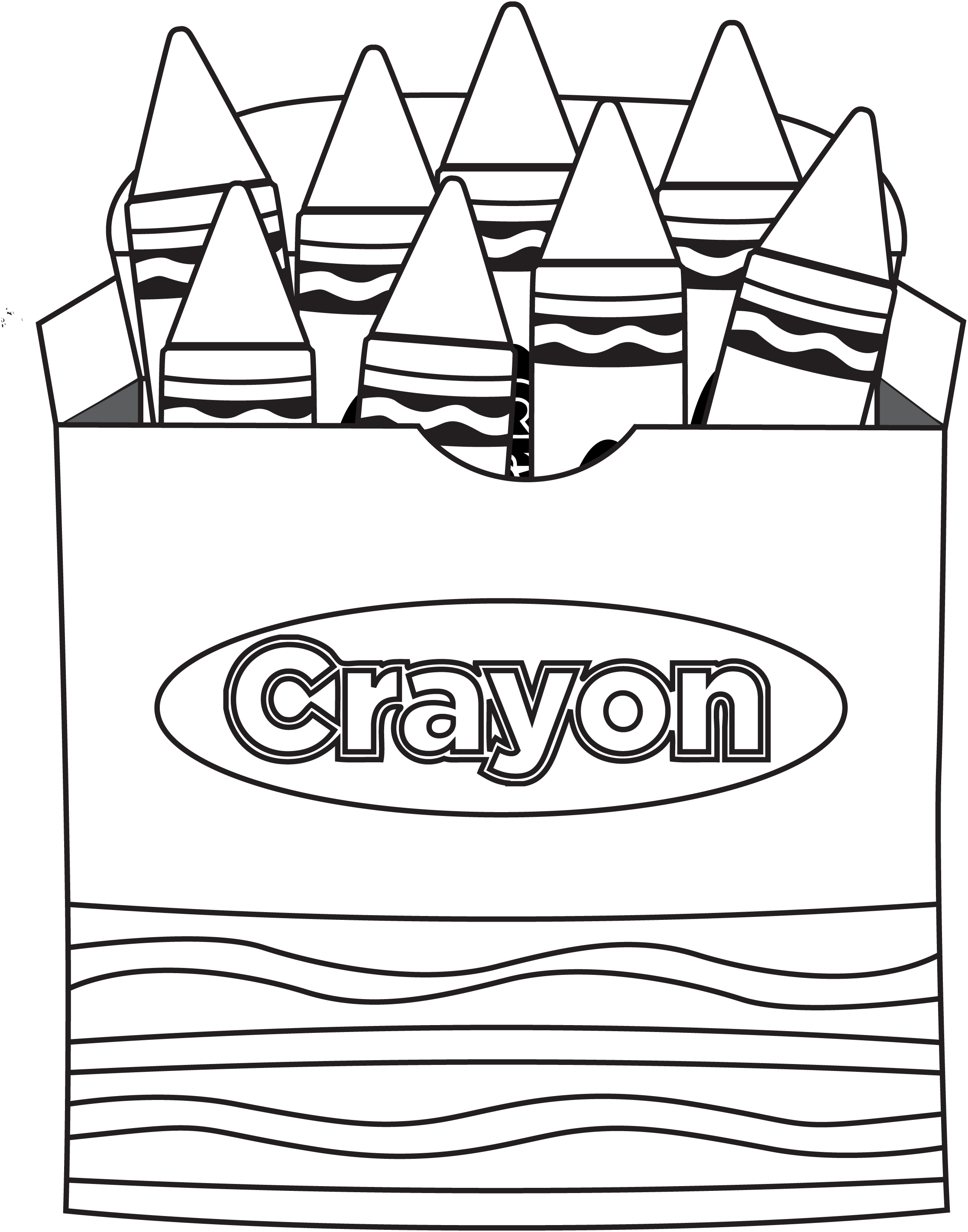 Crayon coloring page crafts and worksheets for preschooltoddler and kindergarten