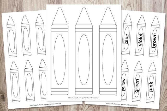 Free printable crayon templates