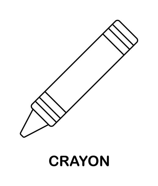 Crayon coloring book stock illustrations royalty