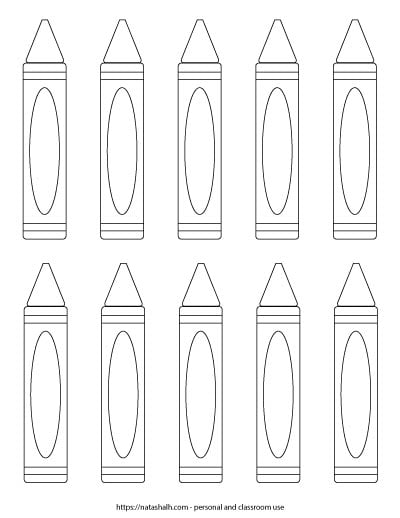 Free printable crayon templates