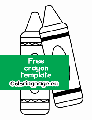 Free crayon template printable coloring page