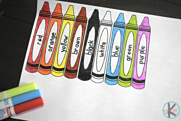 Crayon colors printable crafts for kids