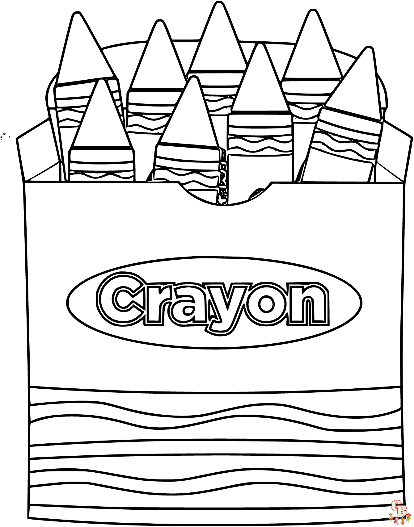 Printable crayon coloring pages free for kids and adults