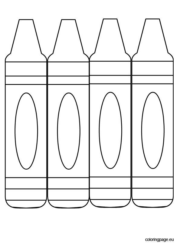 Three crayons to color coloring page