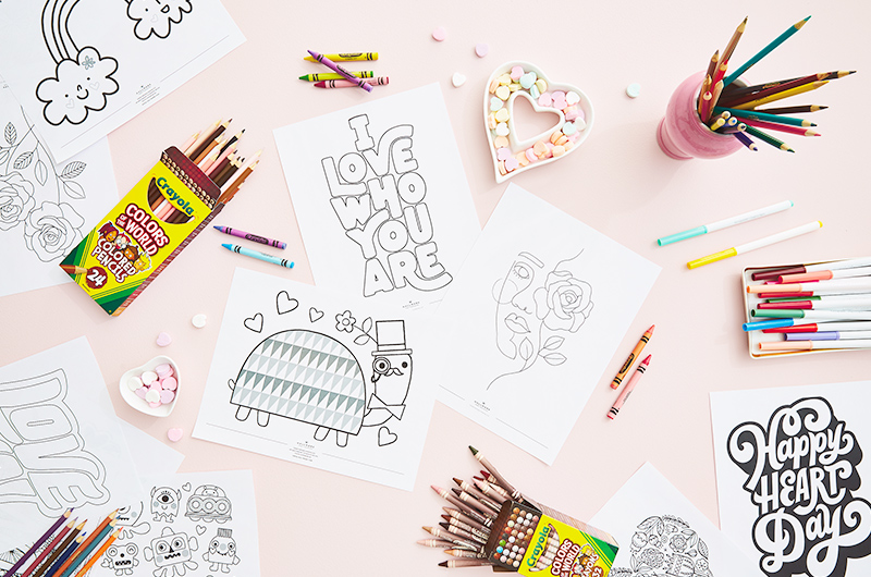 Free printable valentines day coloring pages inspiration