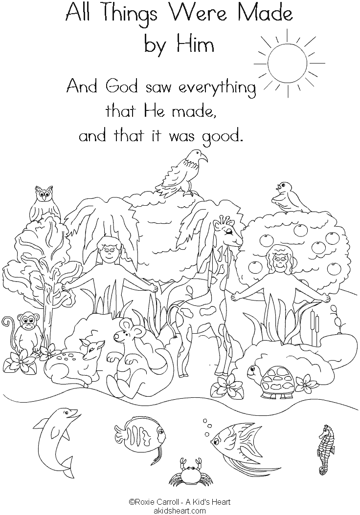 Bible creation coloring pages printable bible coloring pages creation coloring pages sunday school coloring pages