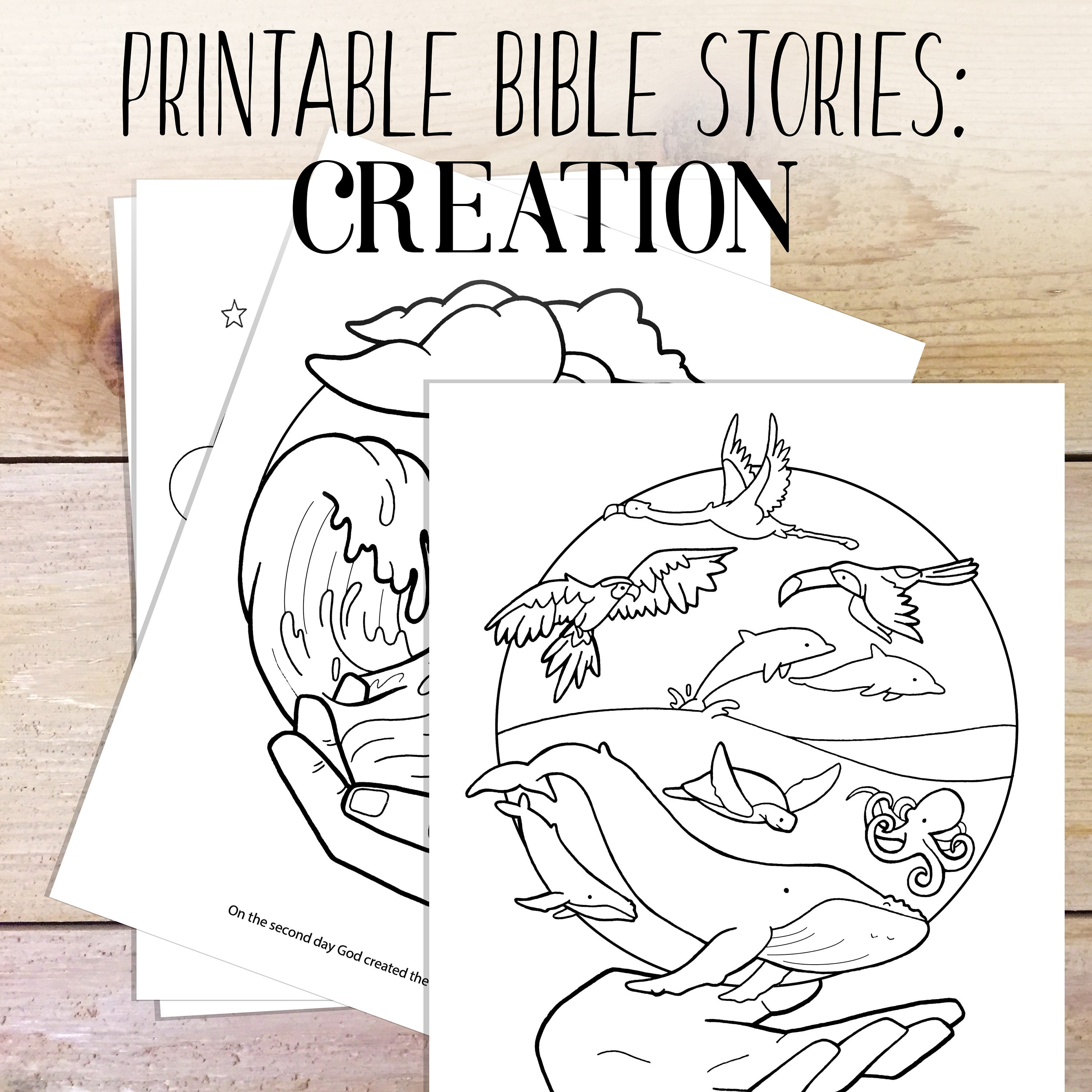 Bible study creation story kids coloring bible printable homeschool family bible study coloring pages