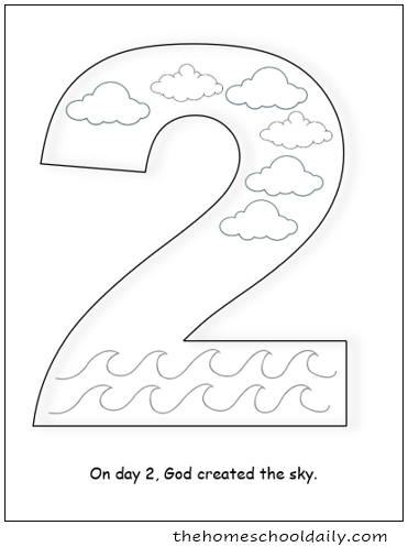 Days of creation coloring pages