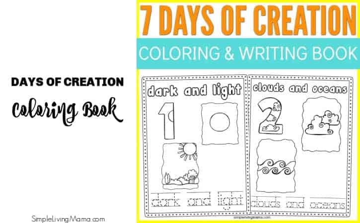 Printable days of creation coloring pages