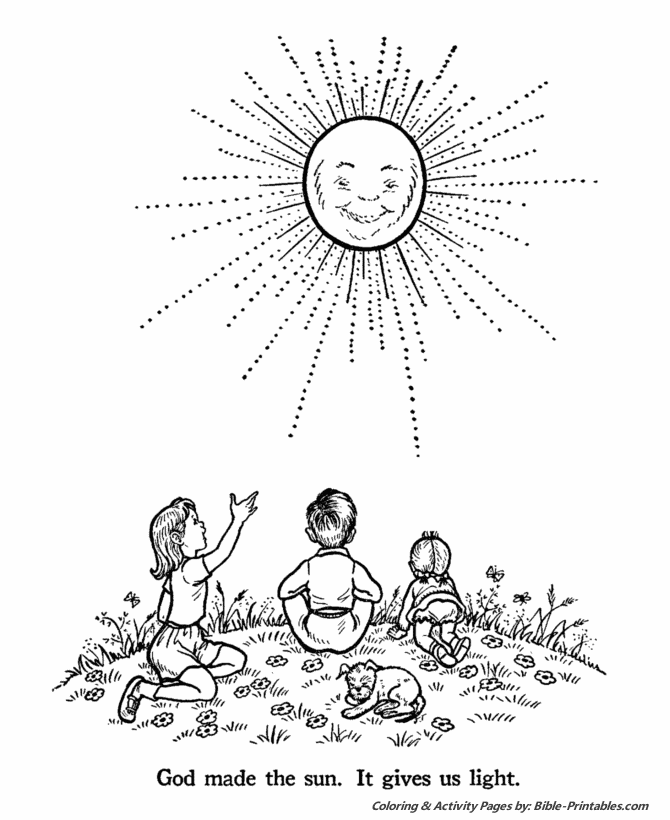 Bible creation story coloring pages