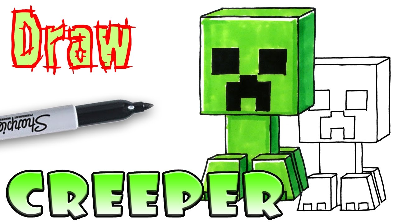 How to draw the creeper